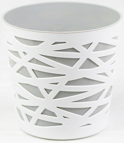 Osłonka Doniczka BETI 13 cm Biała wkład Biały Wysokość produktu 13 cm