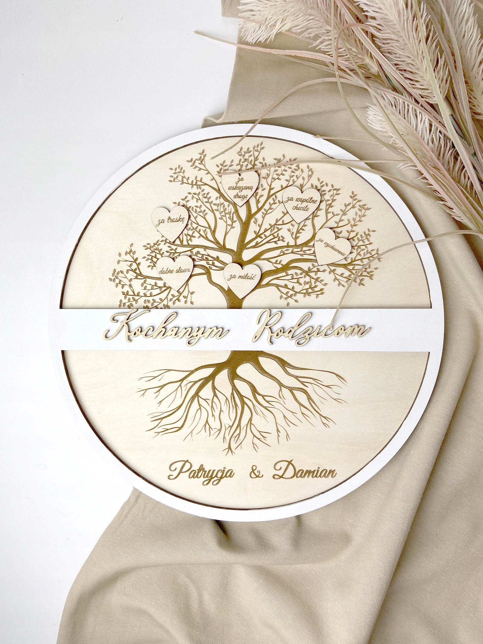 KÖSZÖNET A SZÜLŐKNEK 3D FA ESKÜVŐI AJÁNDÉK Márka márkanév nélkül