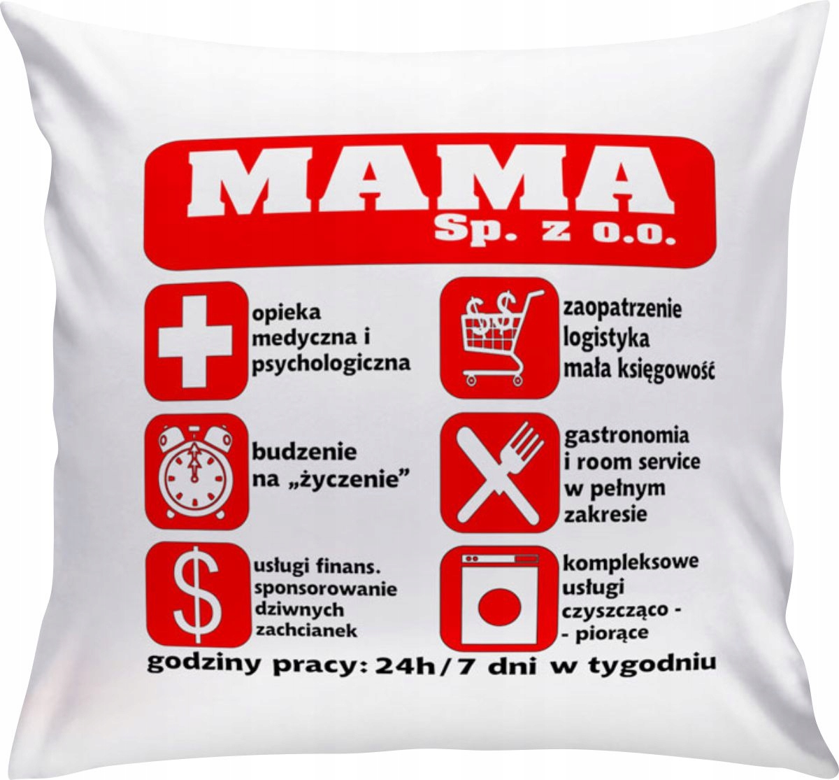 PODUSZKA PREZENT PODZIĘKOWANIE JASIEK POSZEWKA DZIEŃ MATKI MAMY RODZICÓW M7