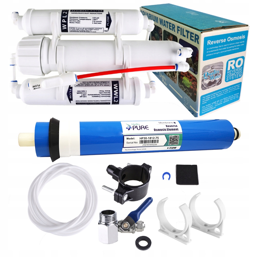 Akvaristický filtr RO3 150 Gpd pro 540 litrů za den Osmoza Akvaristická