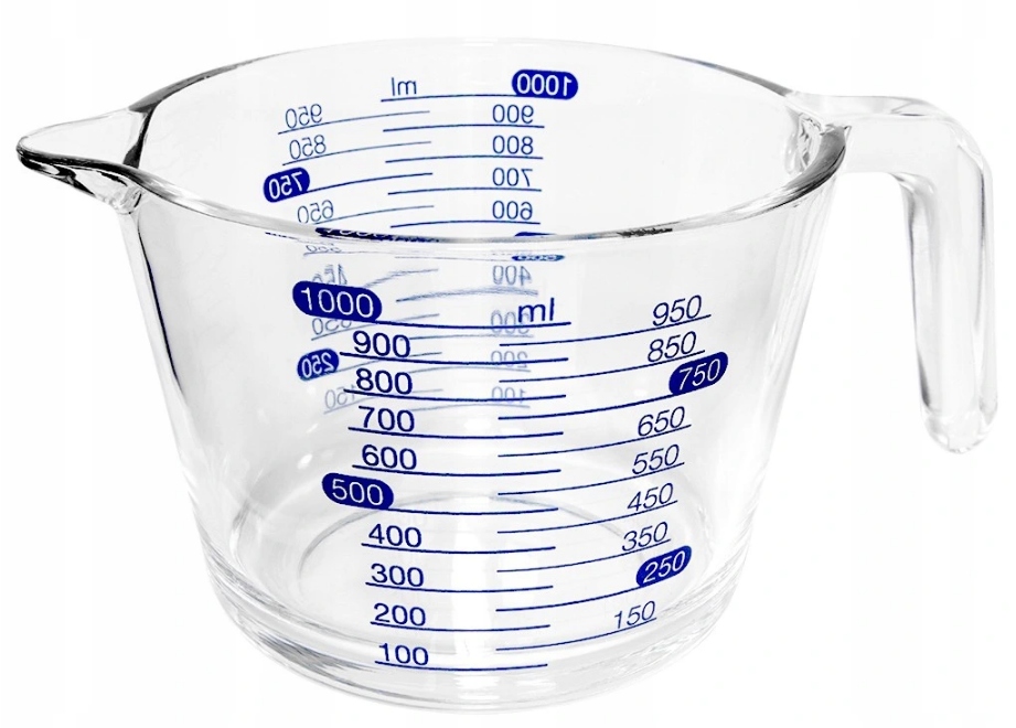 

Pojemnik Szklany Z Miarką Kubek Dzbanek 1L 1000ML