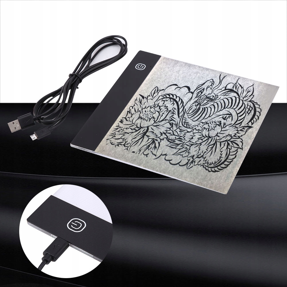 Podświetlana Tablica do Odrysowywania A5 LED z Kablem USB do Rysowania Artystycznego
