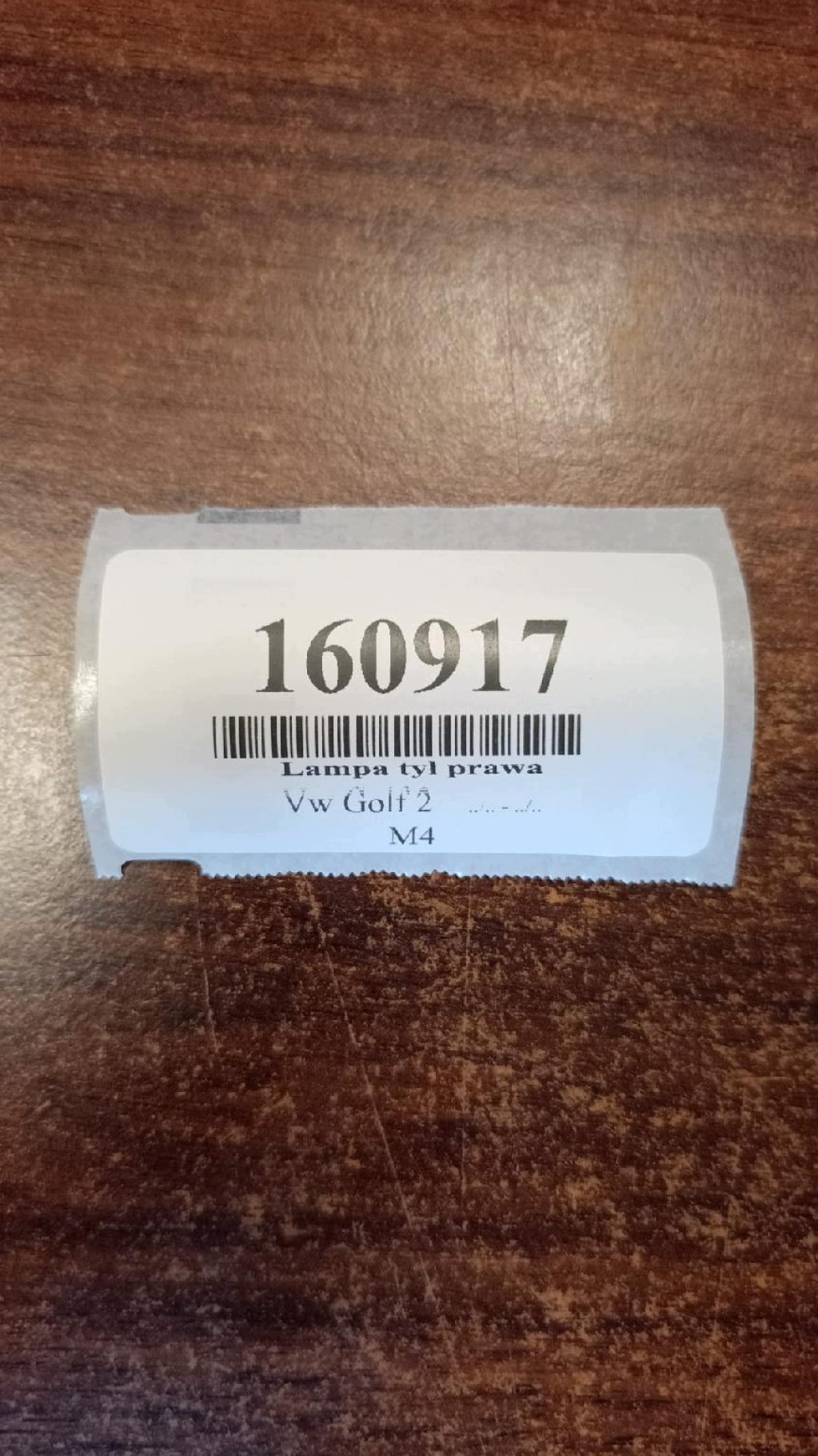 VW GOLF II light right rear part 191945112B
