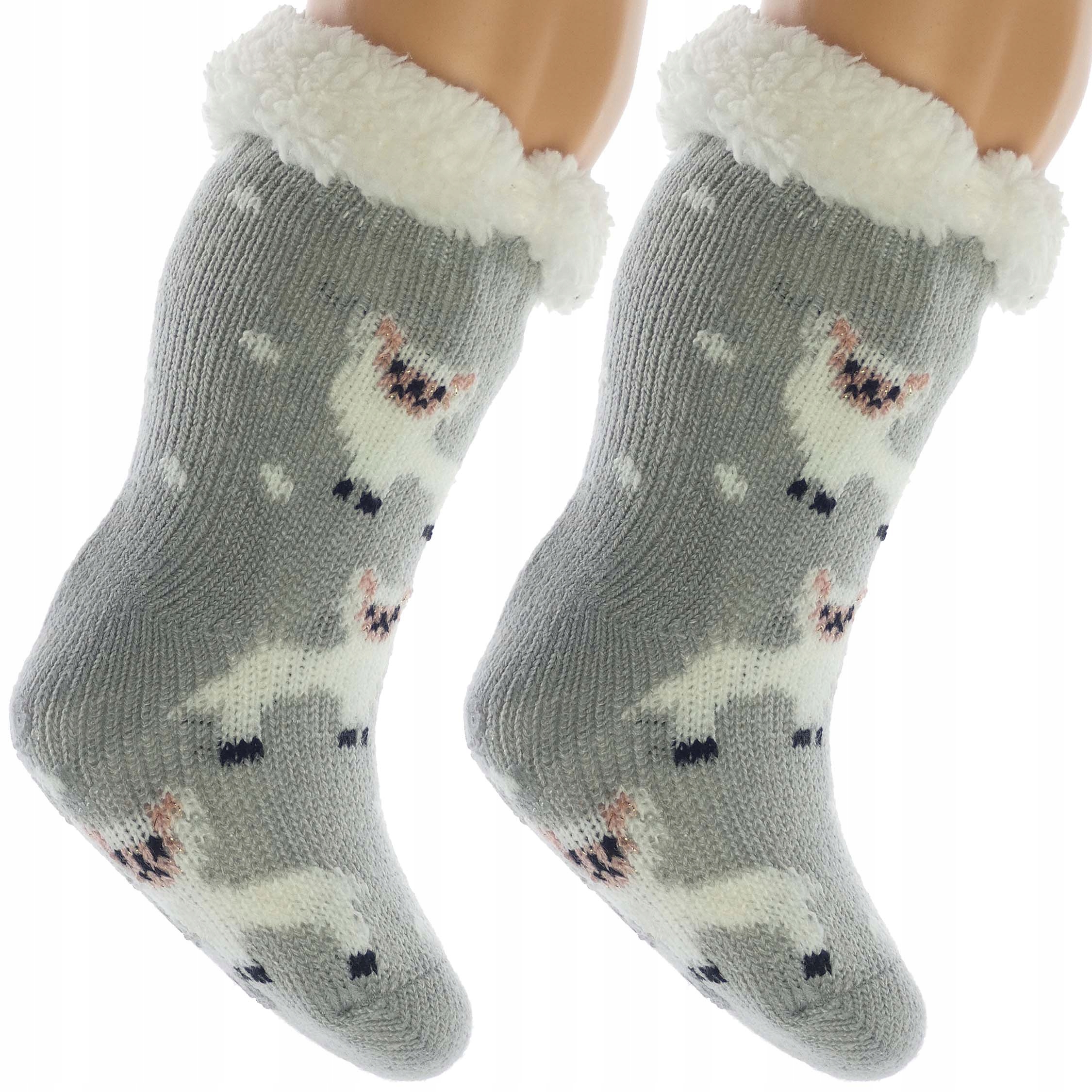 

Grube Ciepłe Skarpetki Dziecięce Abs Lama Alpaka