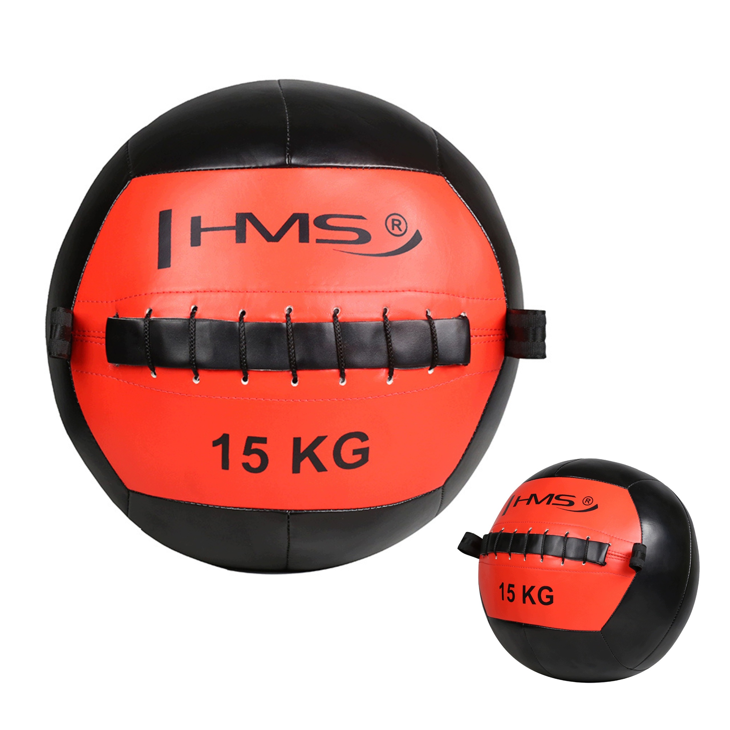 Medicinbal wall ball 15 kg červený pro funkční trénink Hms