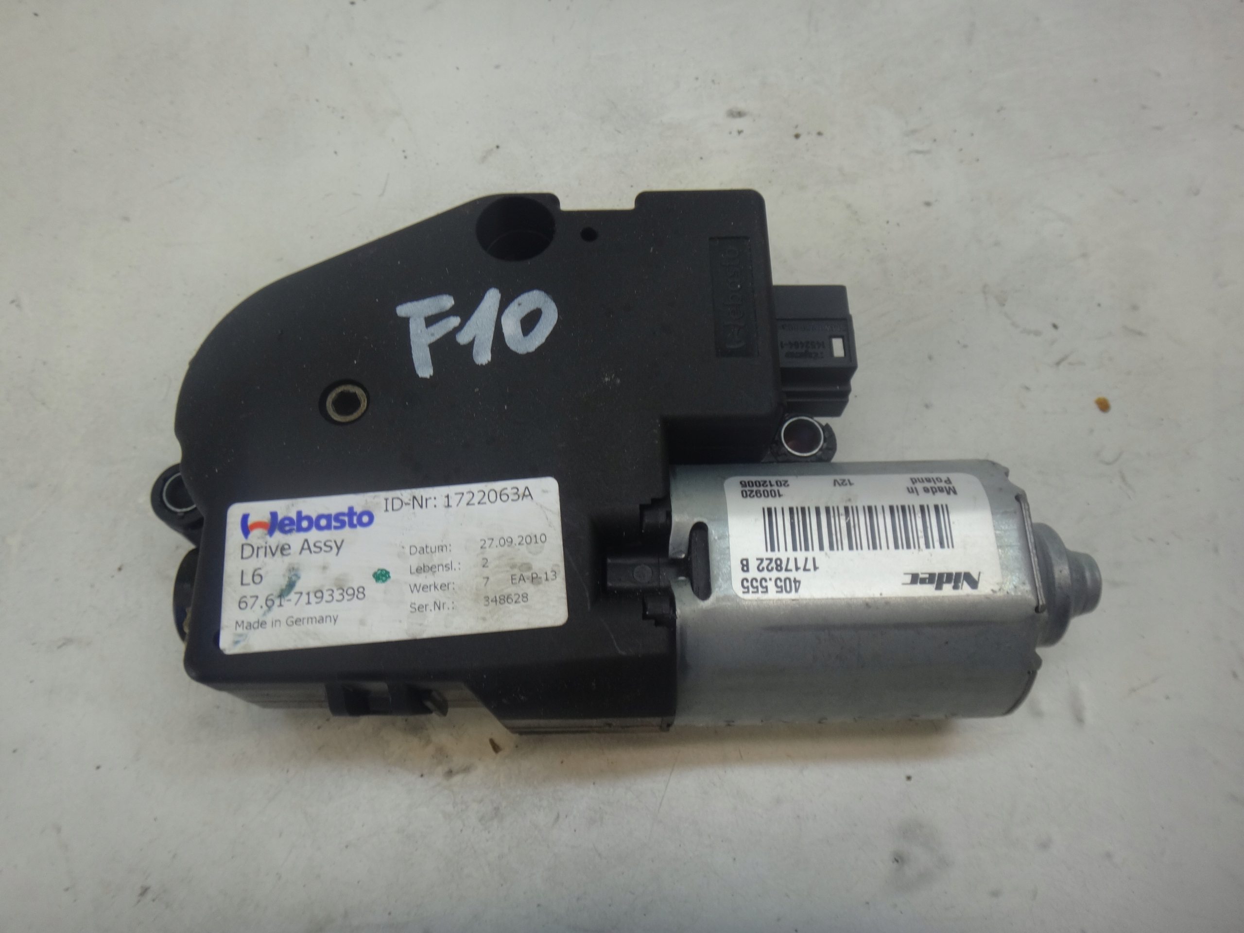 SILNICZEK SZYBERDACHU MECHANIZM DACHU PRZESUWNEGO BMW F20 F30 F10 F01 G11