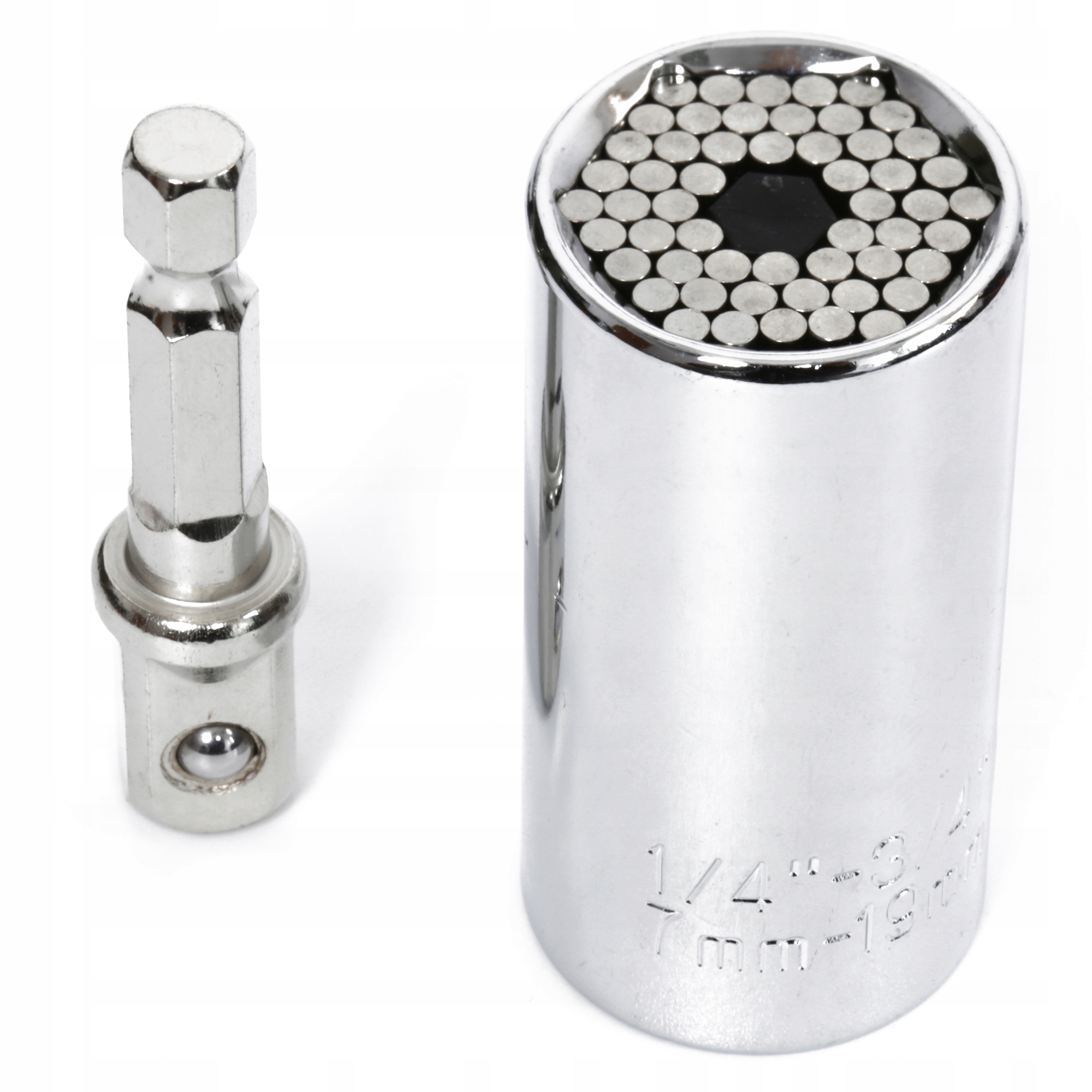 

Uniwersalna Klucz Nasadowy 7-19 mm Nasadka 1/4 3/4