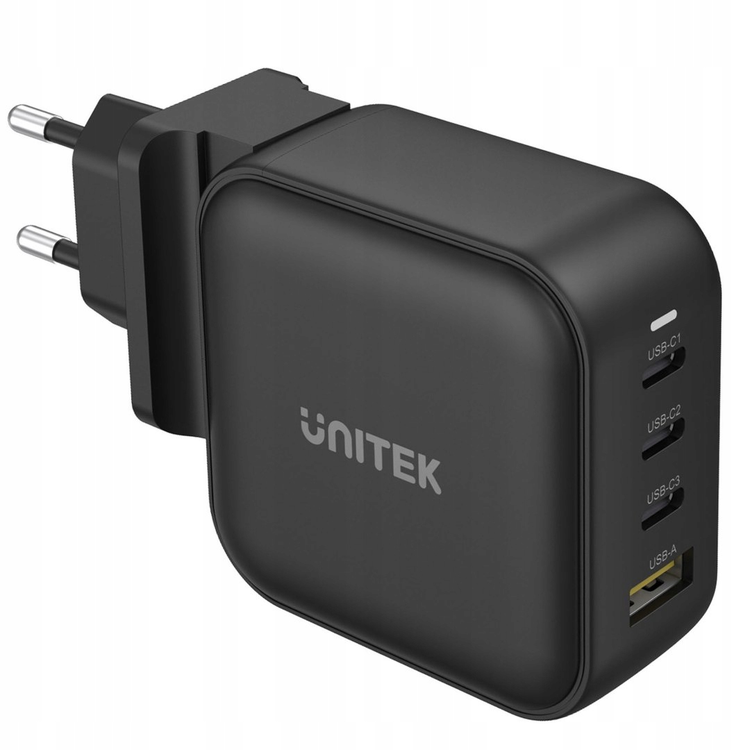 Unitek Ładowarka GaN 4 porty, Pd 100W QC3.0