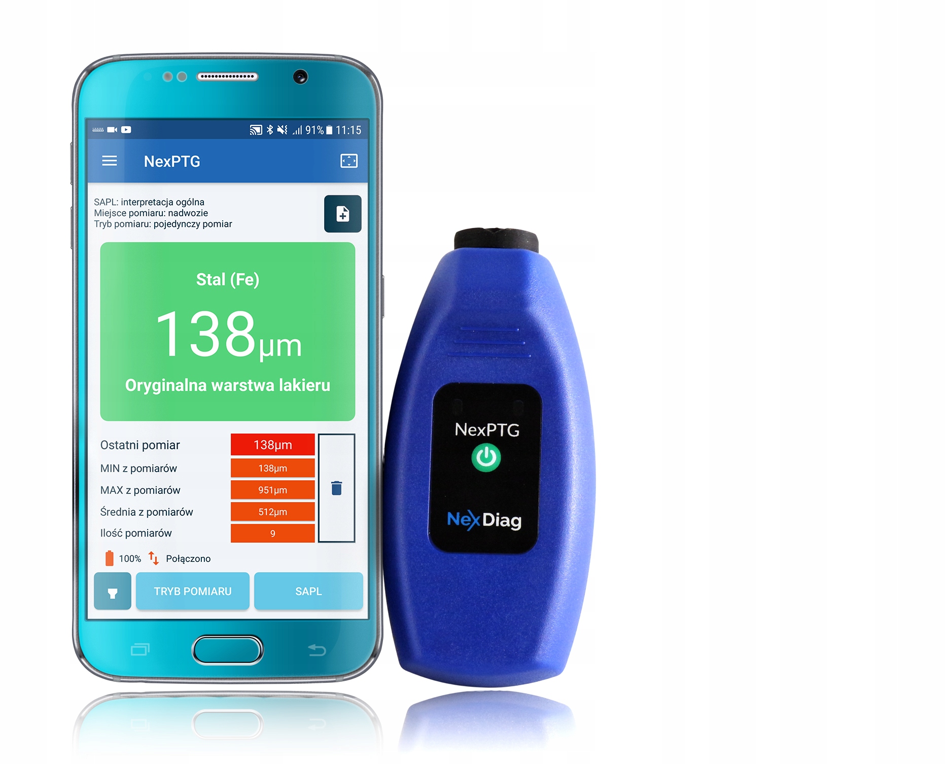 Вимірювач товщини покриття NexDiag NexPTG PROFESSION