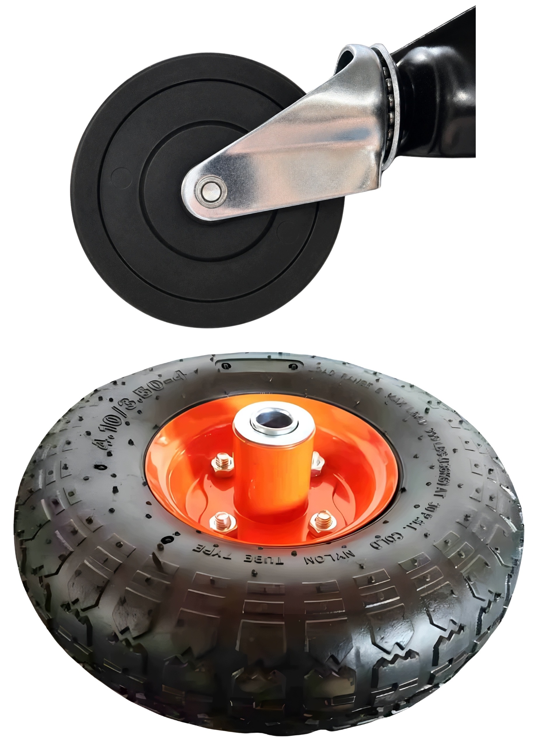 Wózek Magazynowy 2w1 Transportowy Platformowy Towarowy 200kg czarny