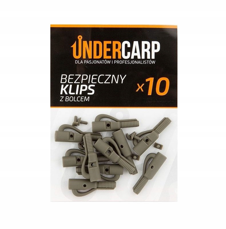 Bezpieczny klips zielony z bolcem UnderCarp 10szt