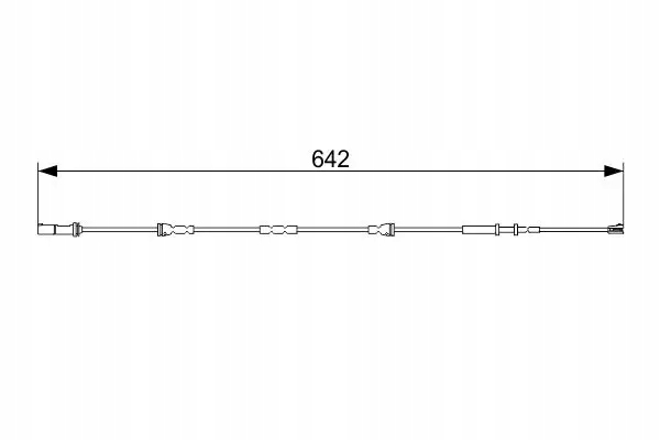 BOSCH CZUJNIK KLOCKÓW TYŁ MINI R54 R55 R56 R57 Długość (mm) 642