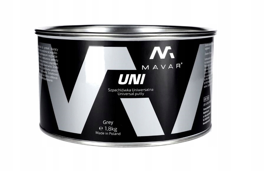 Mavar szpachlówka Uni uniwersalna do karoserii stali ocynku alu 1,8kg