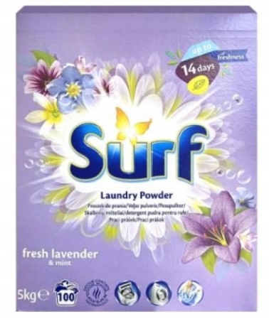 Levně Surf, Prací prášek univerzální Fresh Lavender & Mint, 5 kg