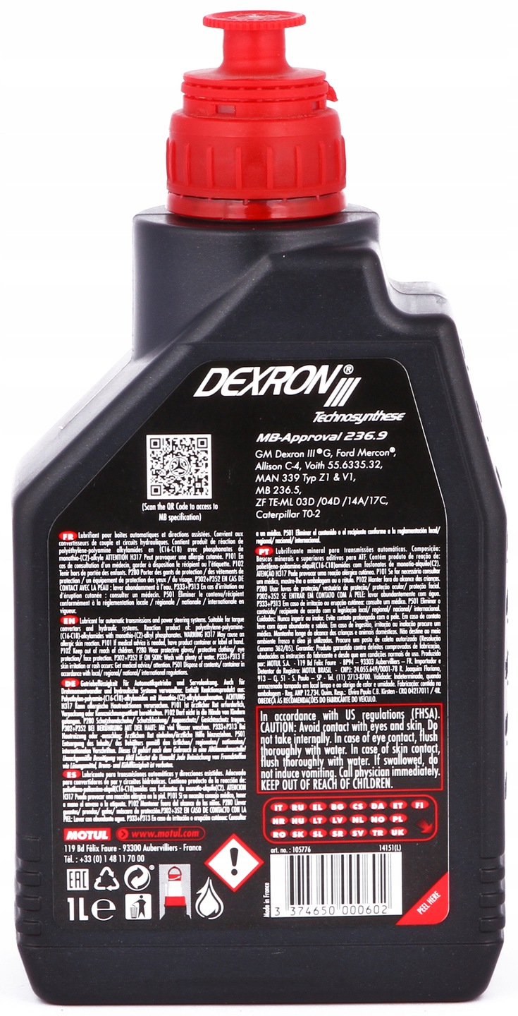 MOTUL DEXRON III - 1L Stan opakowania oryginalne