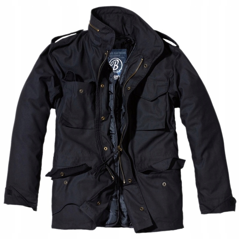 Pánská vojenská bunda Brandit M65 Classic s kapucí černá 6XL