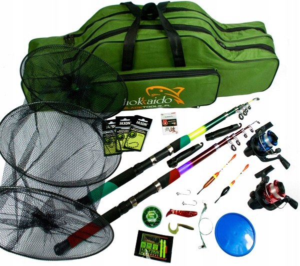 Zestaw Wędkarski 2 x Wędka 2 x Kołowrotek Torba 60