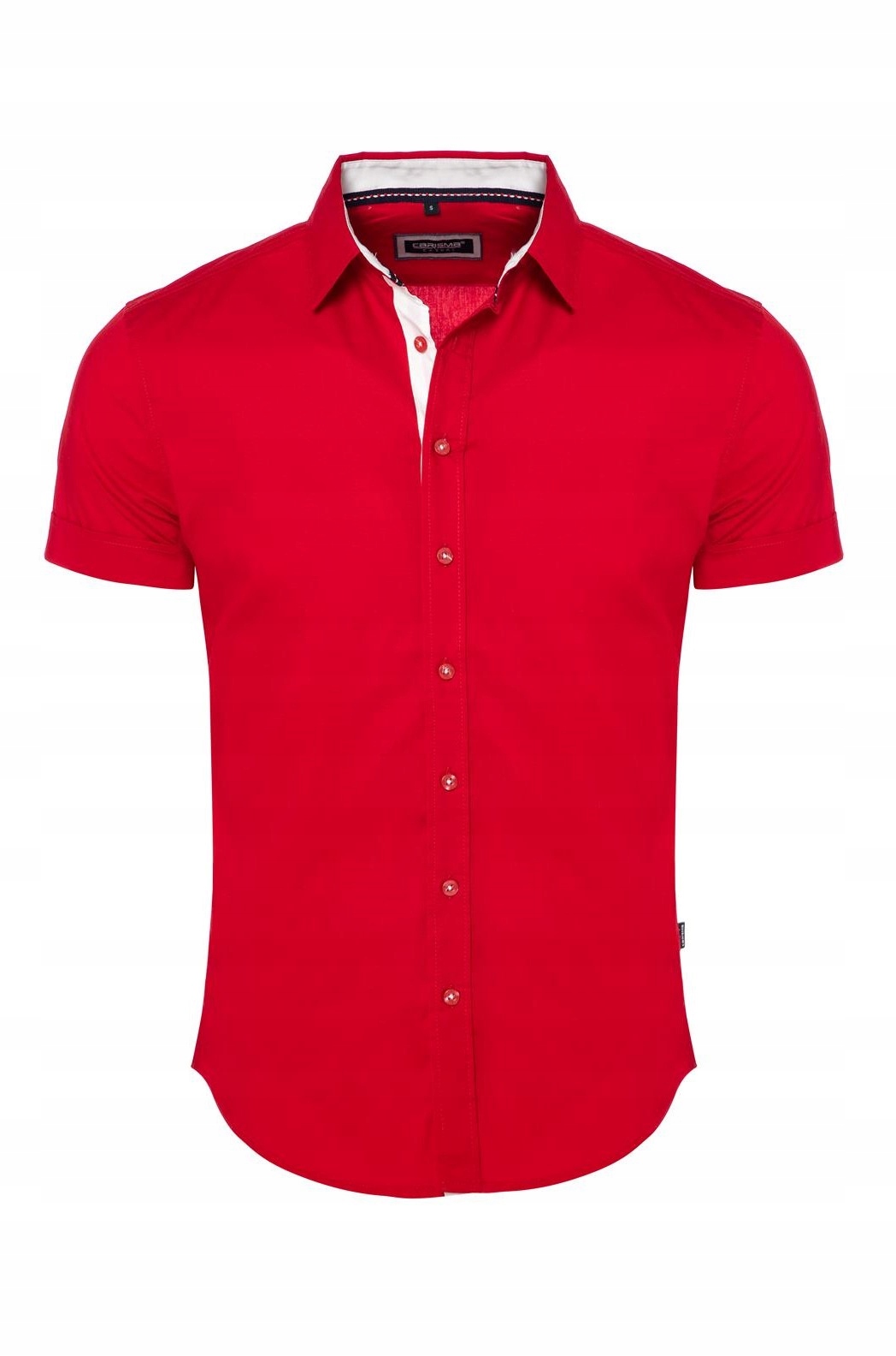 Pánská Klasická Hladká Elegantní Košile Červená L