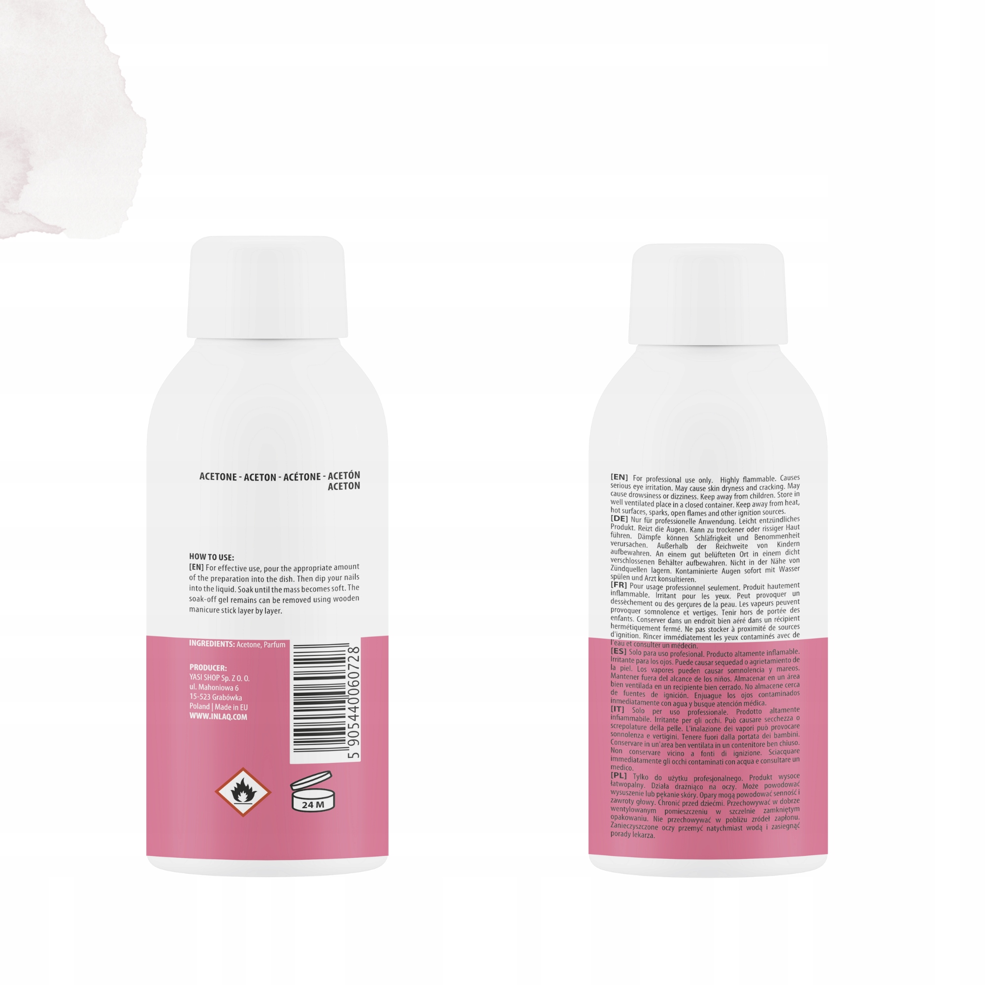 INLAQ Aceton Kosmetyczny Remover 100ml Zakres pojemności 0-100 ml