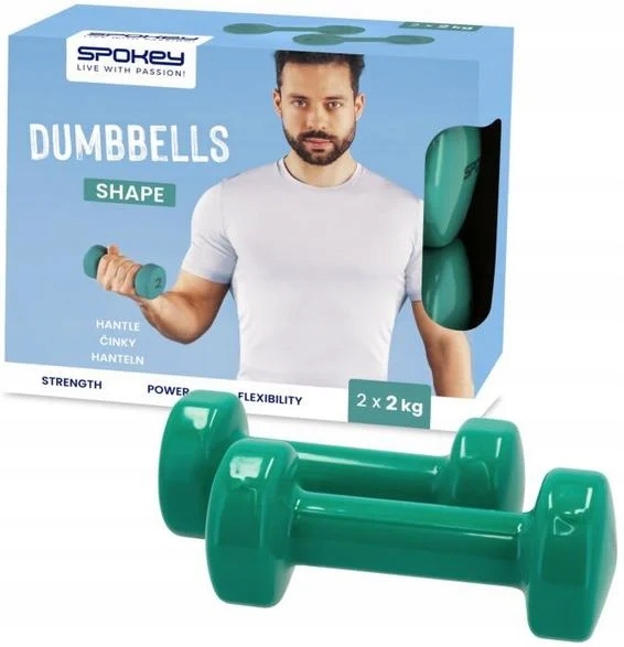 Hantle winylowe Spokey Shape 2kg 2szt.