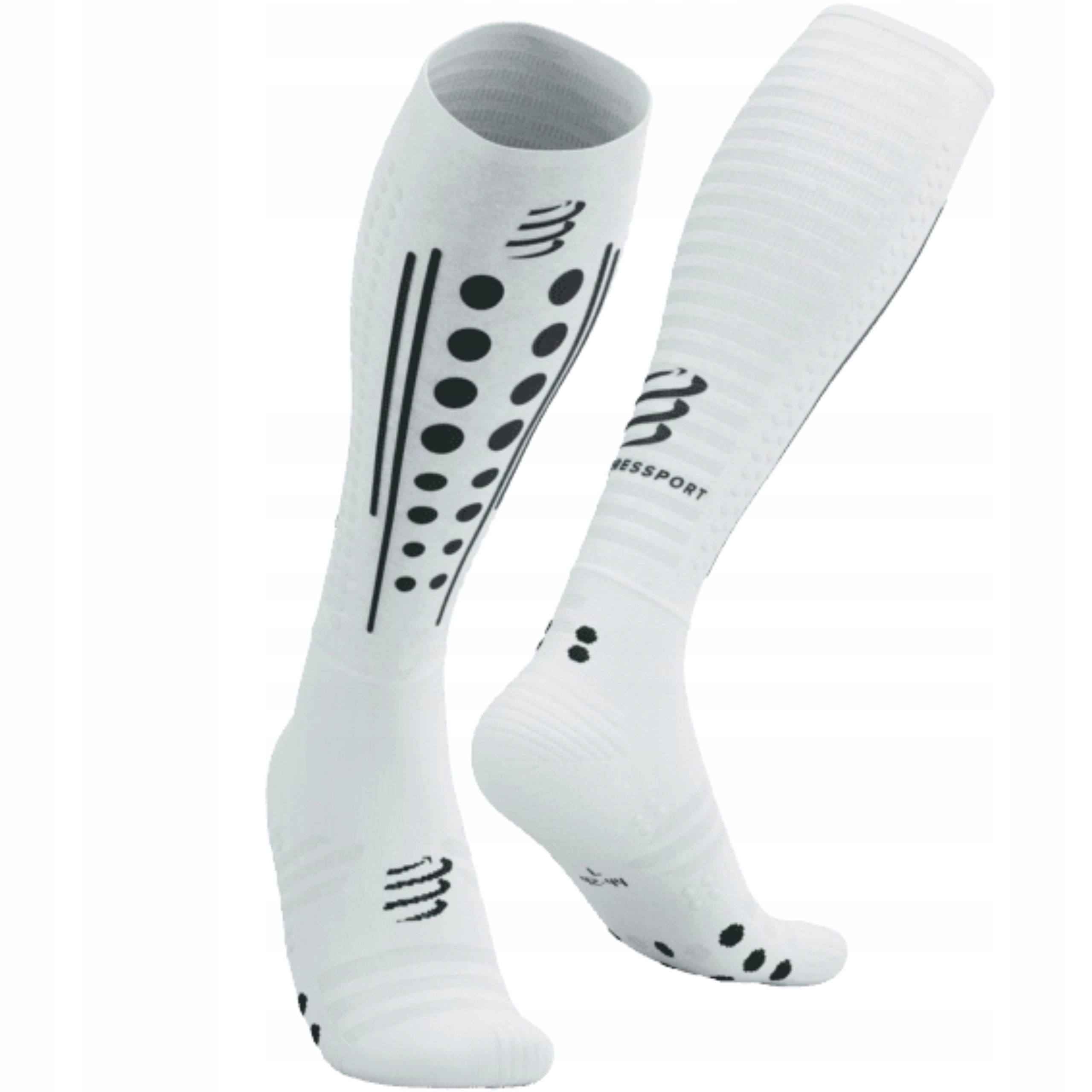 Skarpety Kompresyjne Rowerowe Compressport Skarpety Kolarskie Aero White T1