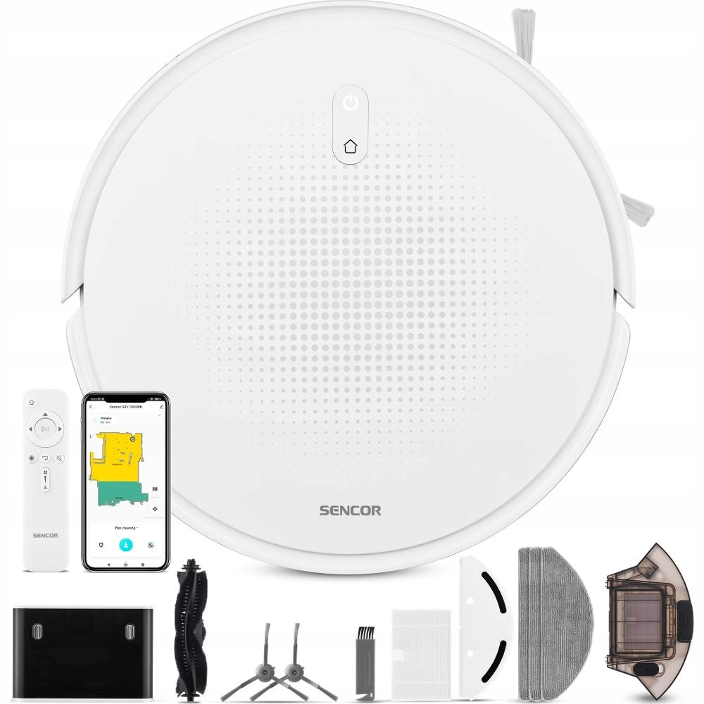 Robotický vysavač 2v1 Sencor Srv 7450WH