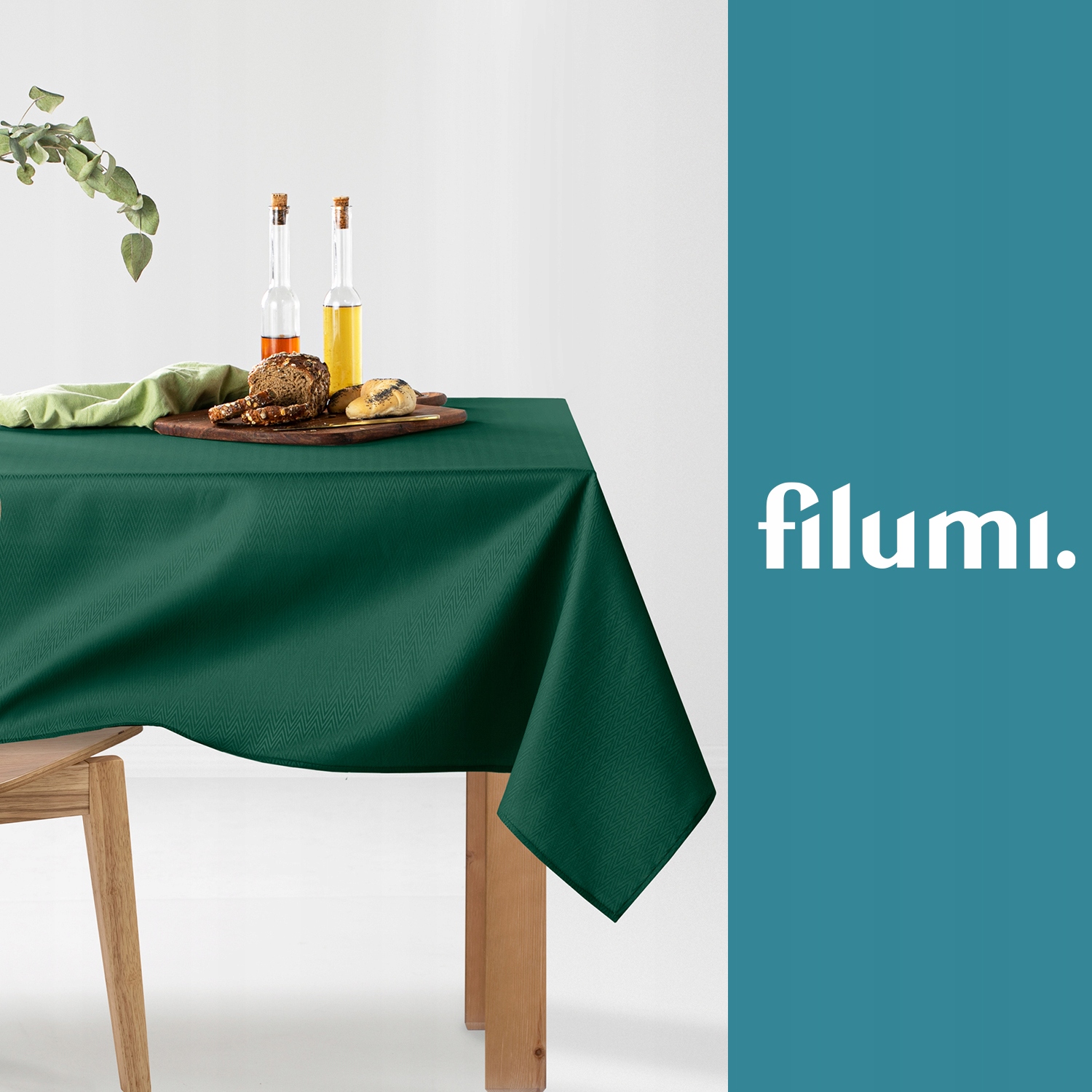 Obrus ogrodowy Filumi BUTELKOWA ZIELEŃ 140x280 Stan opakowania oryginalne