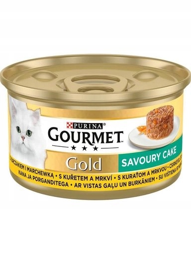 Levně 17X Purina Gourmet Gold Savoury Cake s kuřecím masem a mrkví 85 g