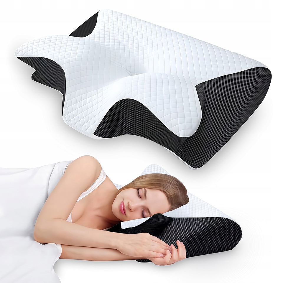 Poduszka Ortopedyczna Do Spania Na Plecach Brzuchu Boku Pianka 63x37x12