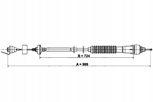 Ate Spojkové Lanko (909 MM/687 MM) Citroen Berlingo Asistent řidiče #28
