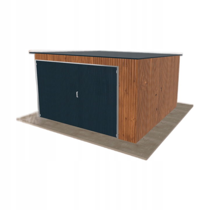 Domek na nářadí 3.5 x 3.5 m, spád dozadu, zlatý dub