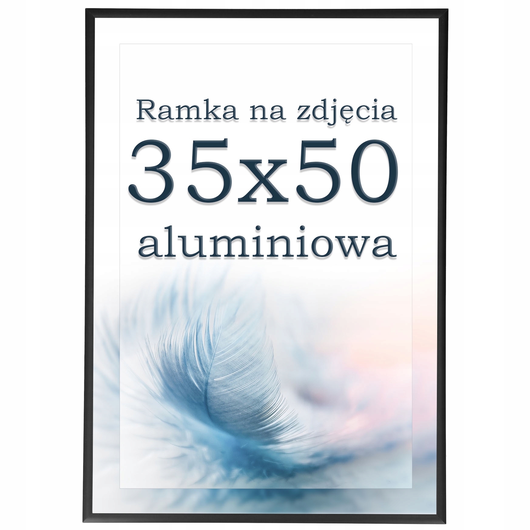 

Ramka 35x50 aluminiowa czarna ramki na zdjęcia B3