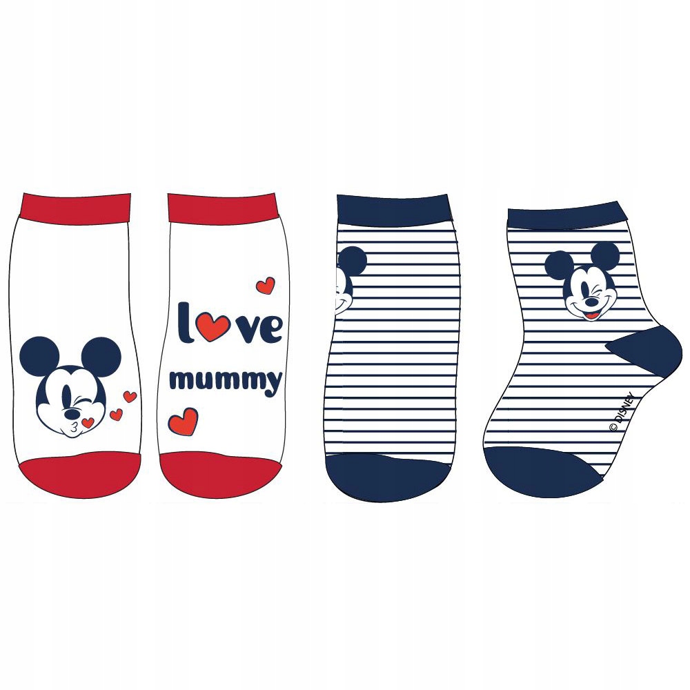 

R:80/86 Skarpetki Niemowlęce Myszka Miki Dwie Pary