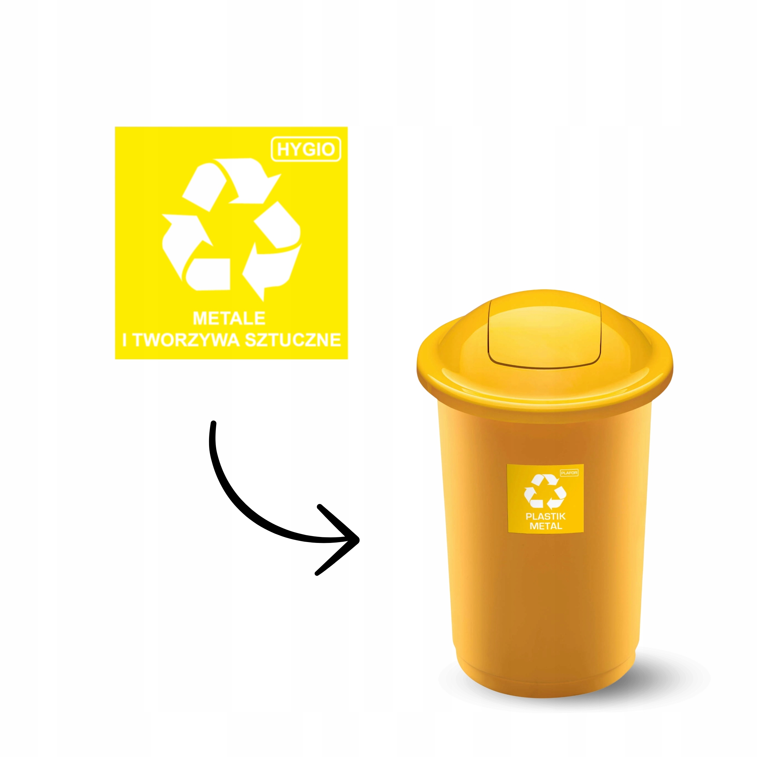 KOSZ DO SEGREGACJI ŚMIECI 50L TOP PLASTIK Rodzaj kosz