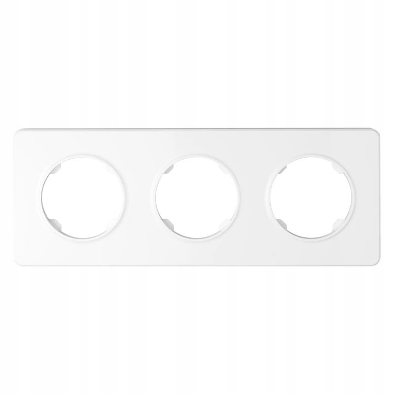 

Ramka potrójna plastikowa Biała Oval Electromalt