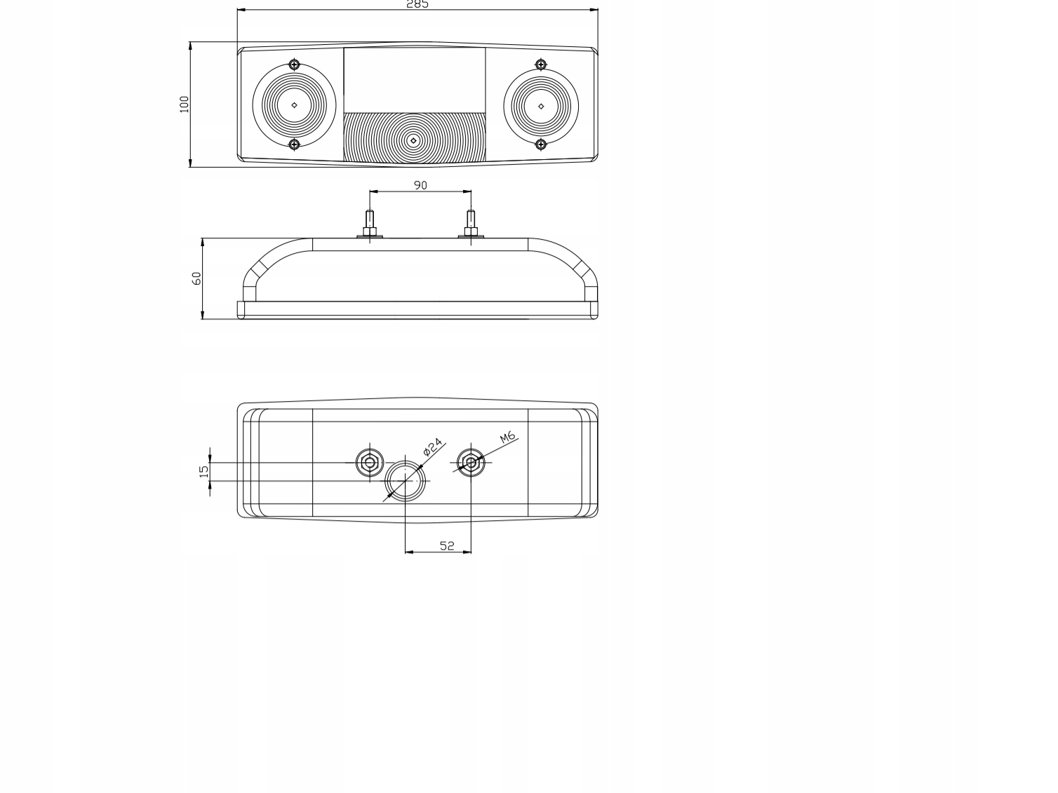 LAMPY TYLNE C-360 PRZYCZEPA L+P komplet POLSKIE Numer katalogowy części E-549LP