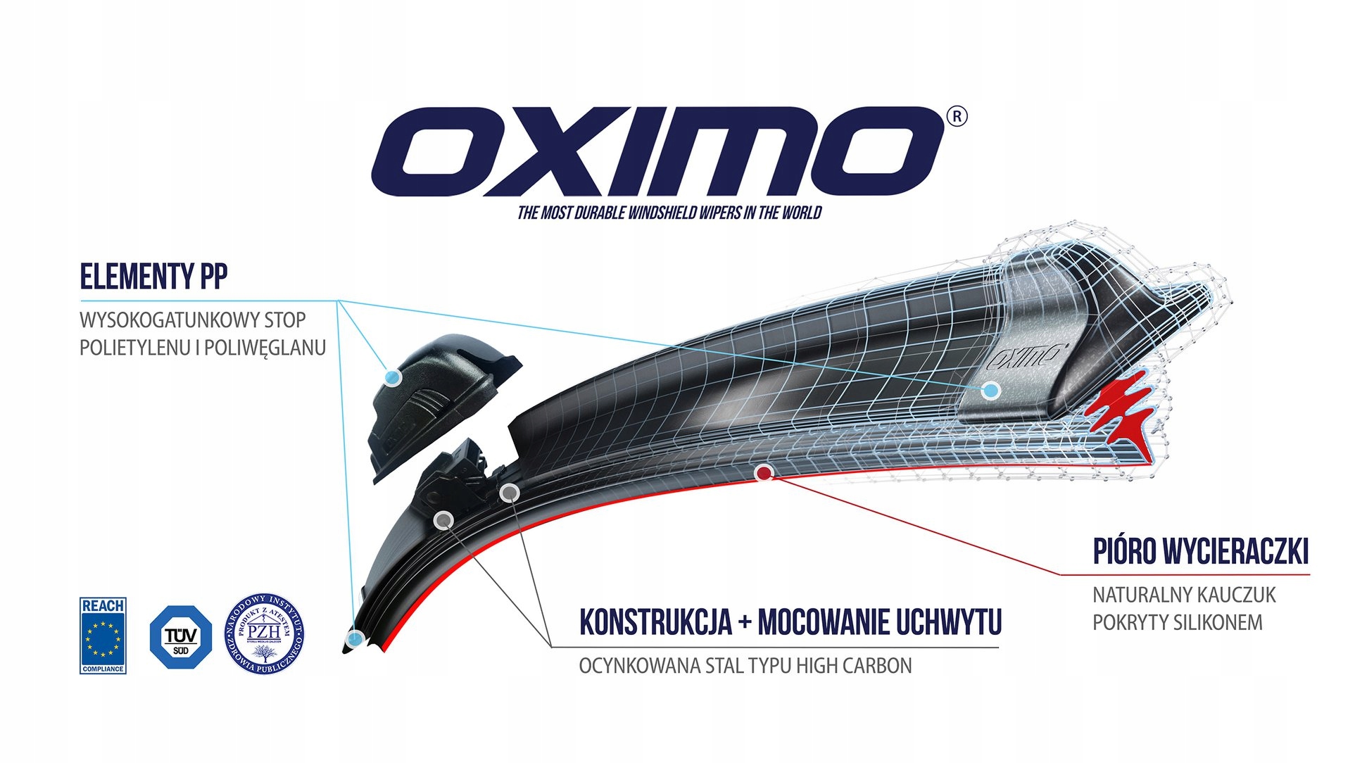 Wycieraczka OXIMO tylna Citroen DS4 11-15 WR520180 Długość pióra 180 mm