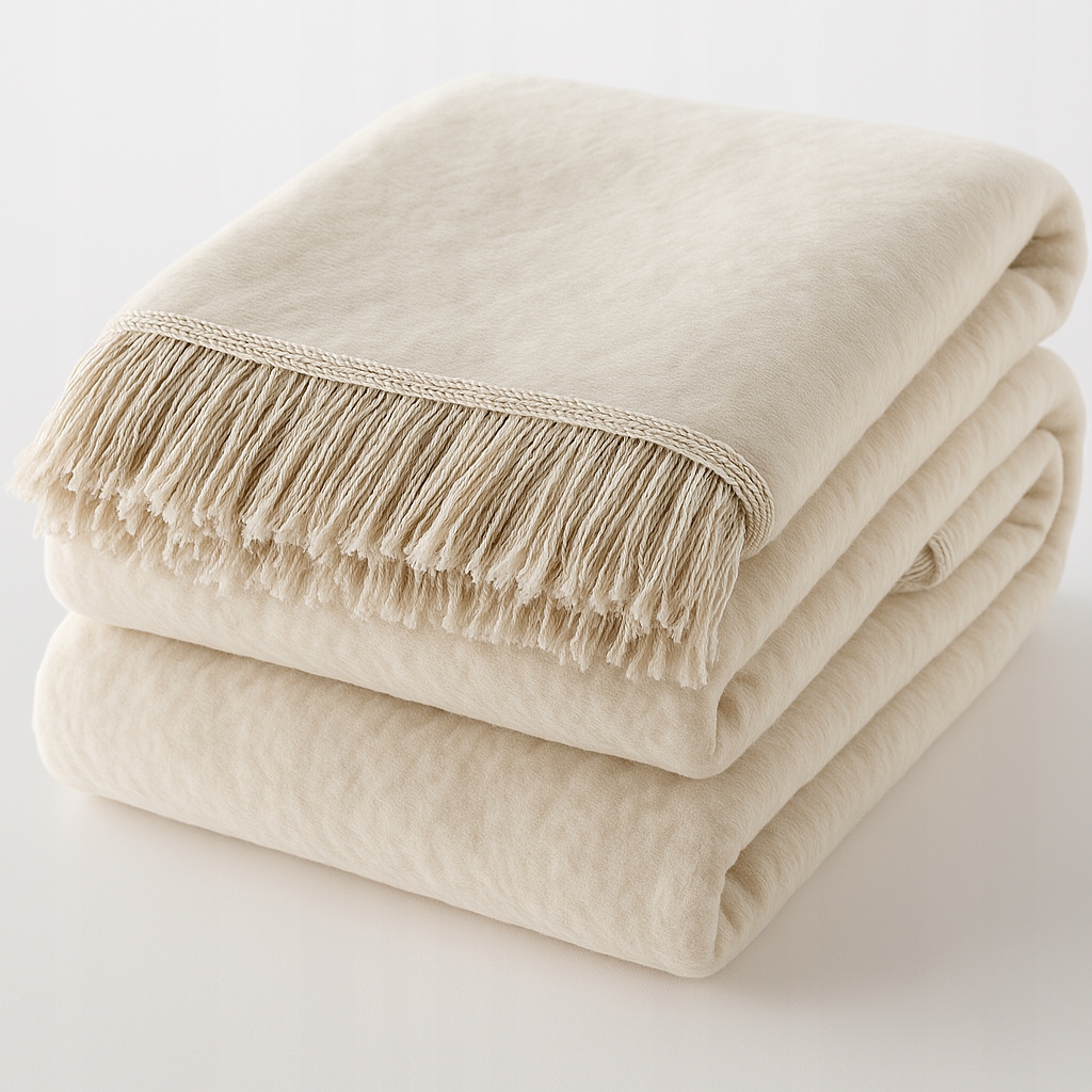 Deka Přehoz Moca Design 150x200 S Třásněmi Ecru