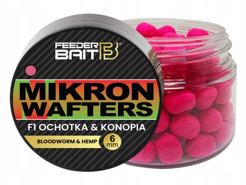 Feeder Bait Mikron wafters 6 mm F1 Ochotka & Konopia dumbells Method Feeder