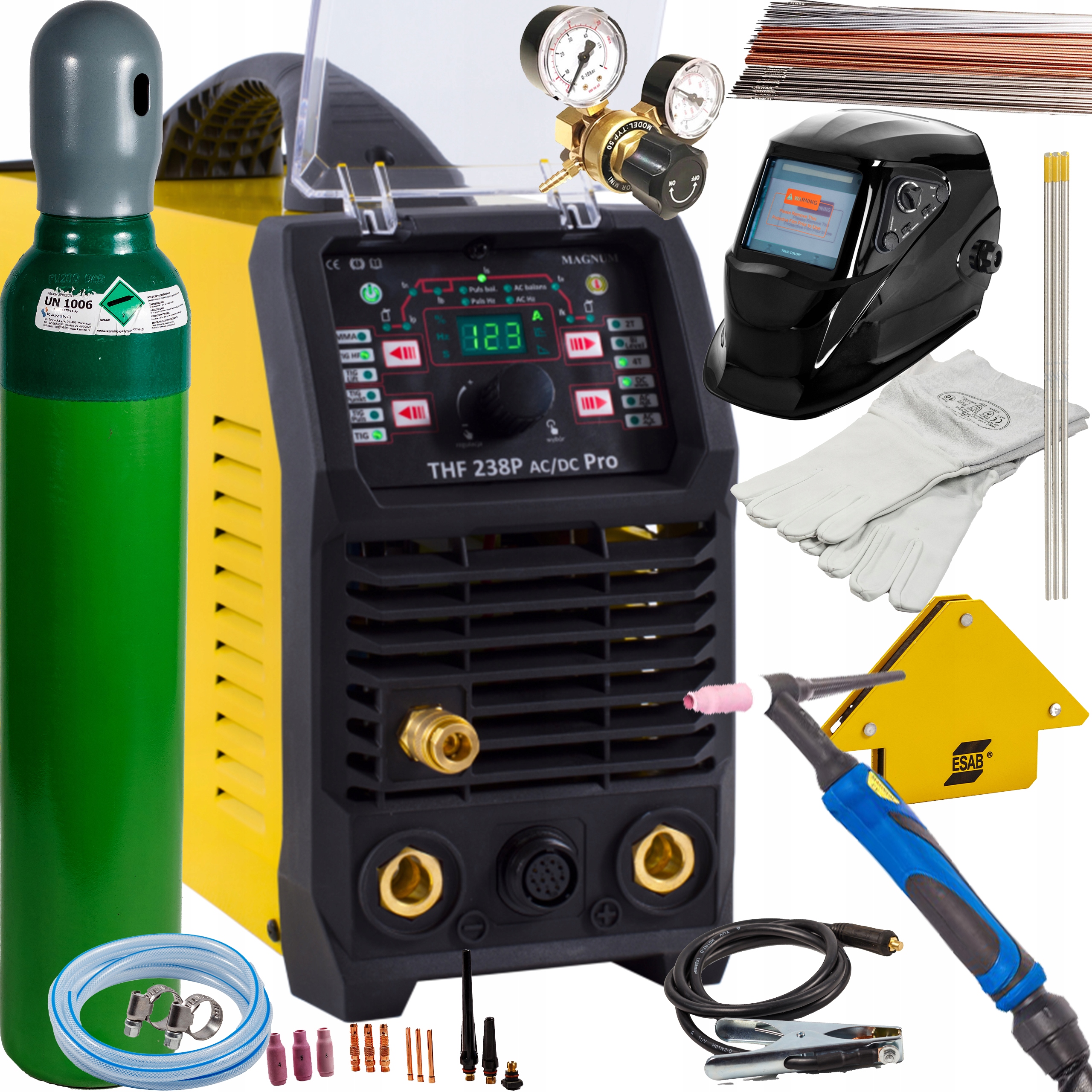 Svařovací Stroj Tig Ac/dc Mma Magnum 238 Pro 200A Sada
