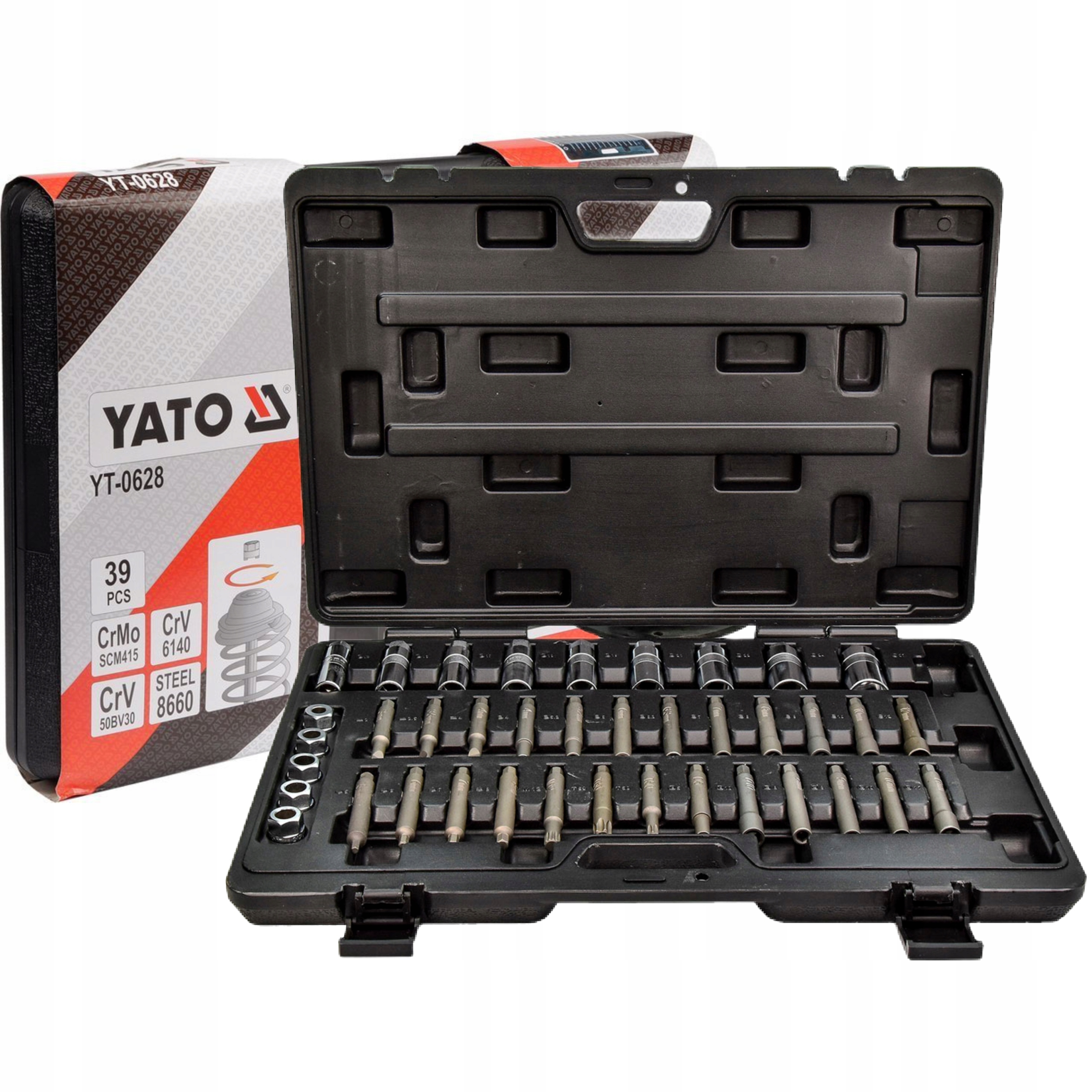 YATO ZESTAW KLUCZY DO DEMONTAZU MOCOWANIA AMORTYZATORÓW 39sz 1/2" 17-27mm