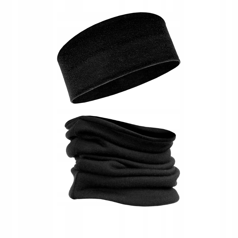 

Komplet męski wełniany opaska komin 100% merino