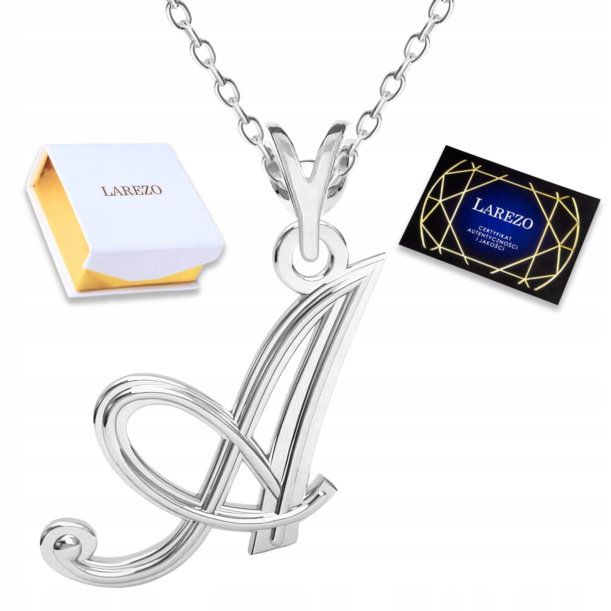 Stříbrný náhrdelník s písmenkem A Písmeno Iniciál Abeceda Jméno Stříbro 925