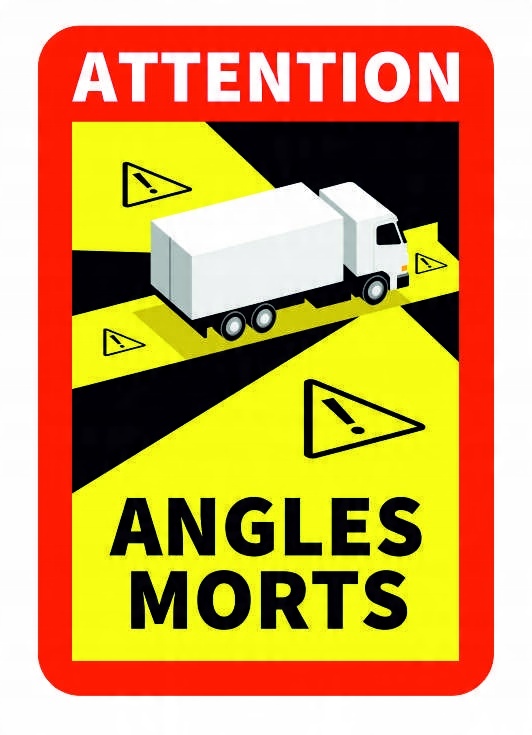 

Nalepka Angles Morts martwe pola na ciężarówkę Tir