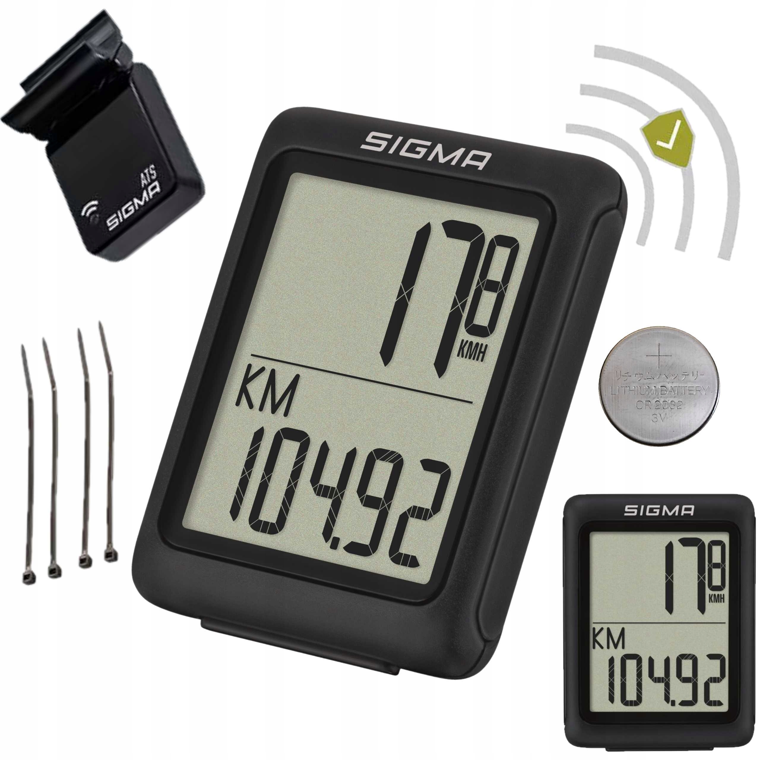 Licznik Rowerowy Sigma Bc 5.0 Ats Bezprzewodowy Czarny 5 Funkcji