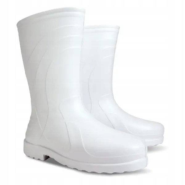 Kalosze DAMSKIE piankowe ocieplane białe do przemysły spożywczego Demar