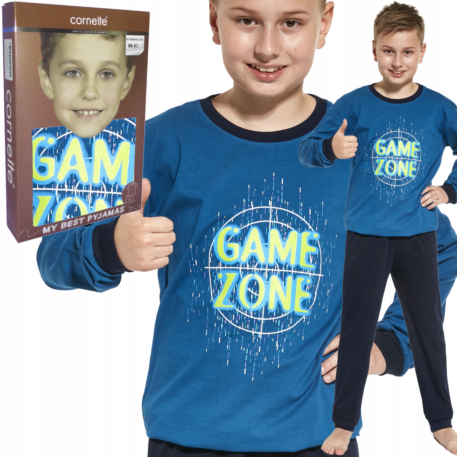 

Cornette piżama chłopięca 267/131 Game Zone morski