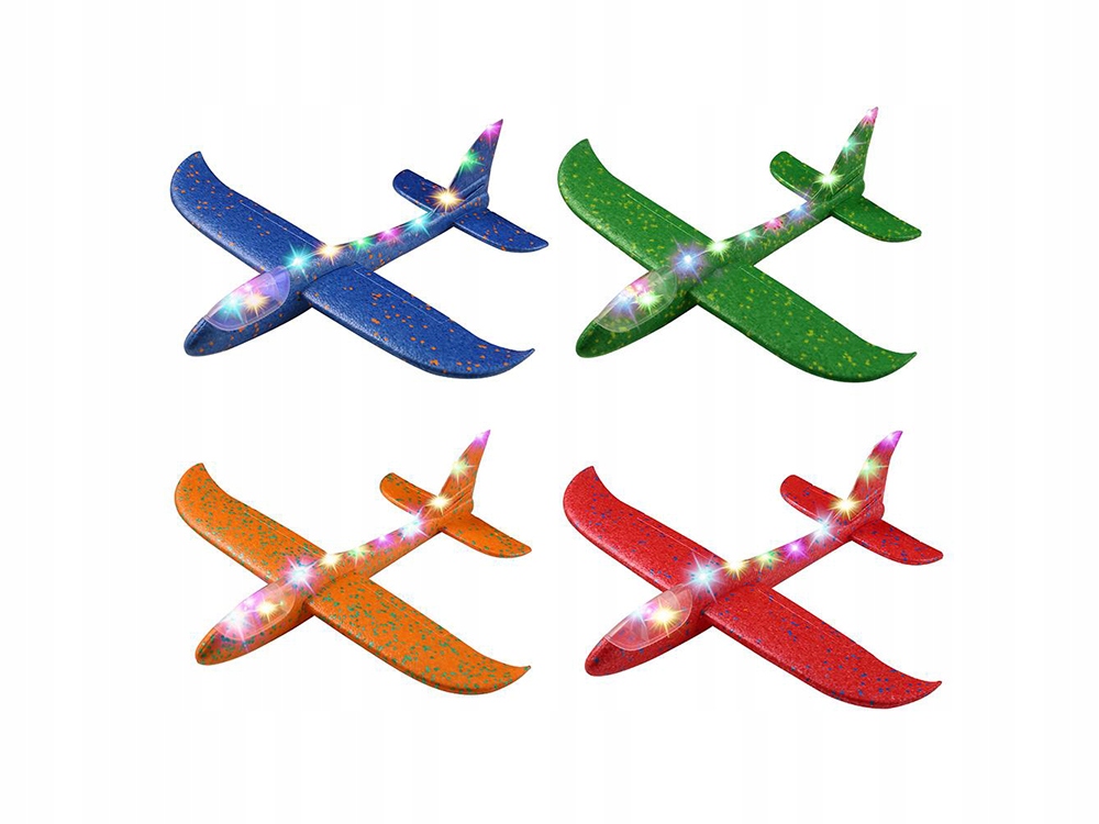 SAMOLOT STYROPIANOWY STYROPIANU 47CM ŚWIECĄCY LED MODEL SAMOLOTU SZYBOWIEC Płeć chłopcy dziewczynki
