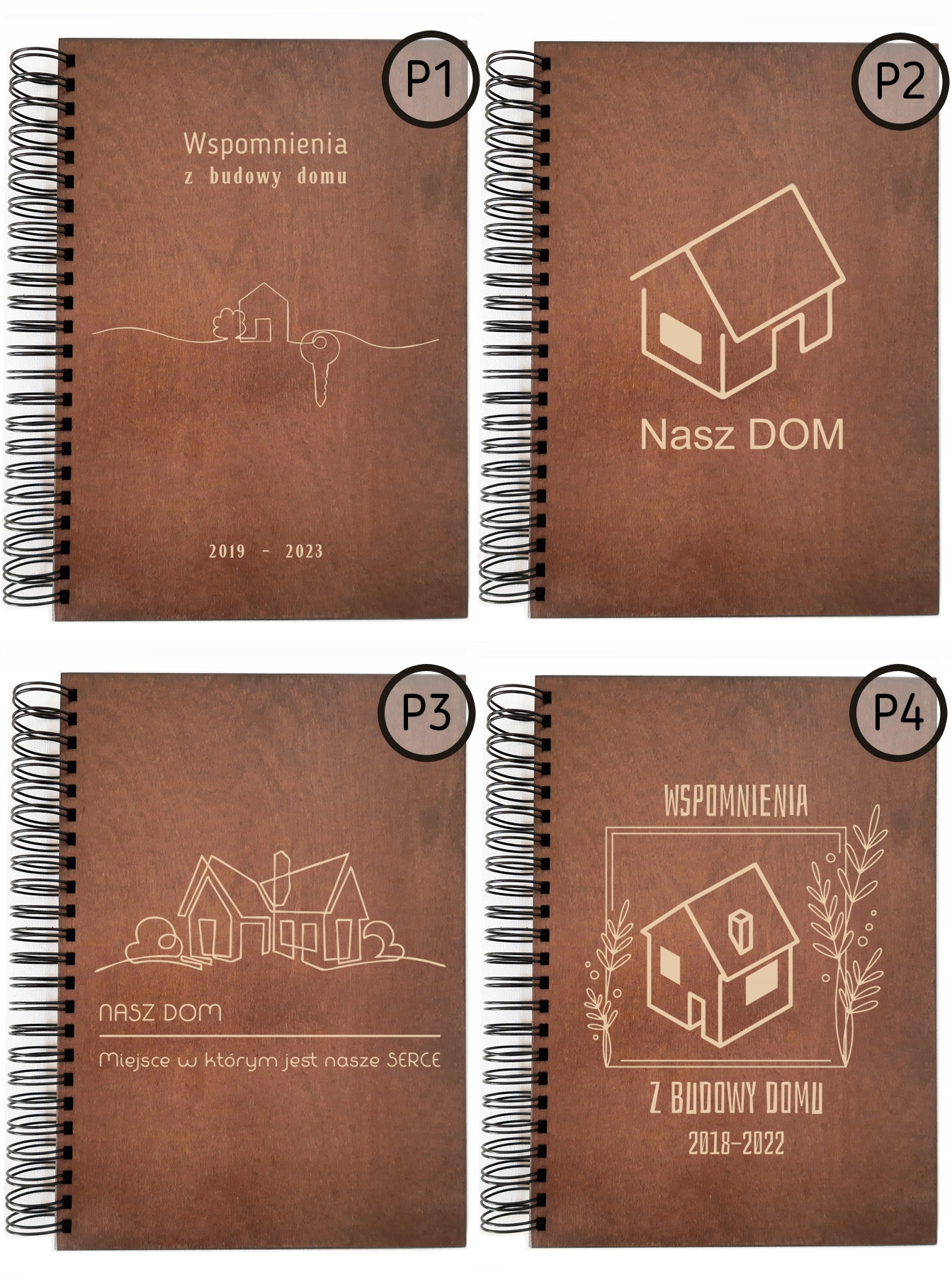 ALBUM NA SPIRALI BUDOWA DOMU PREZENT NA WALENTYNKI Orientacja pionowa