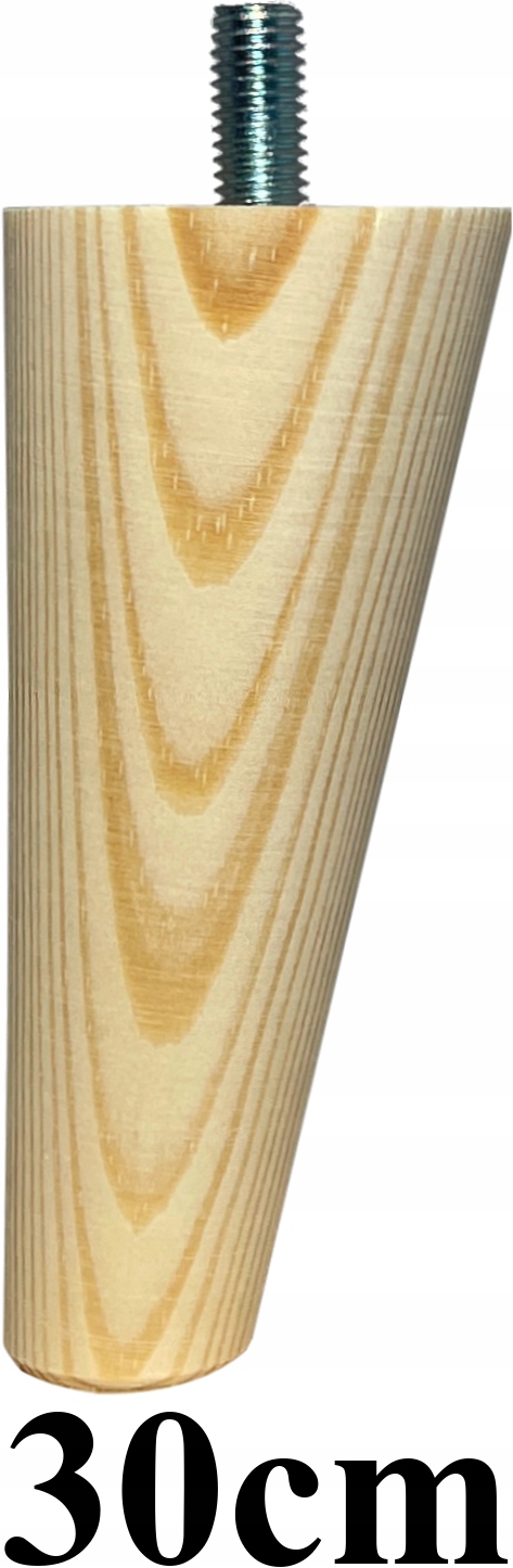 

Nogi nóżki skośne, zwężane toczone drewniane 30cm